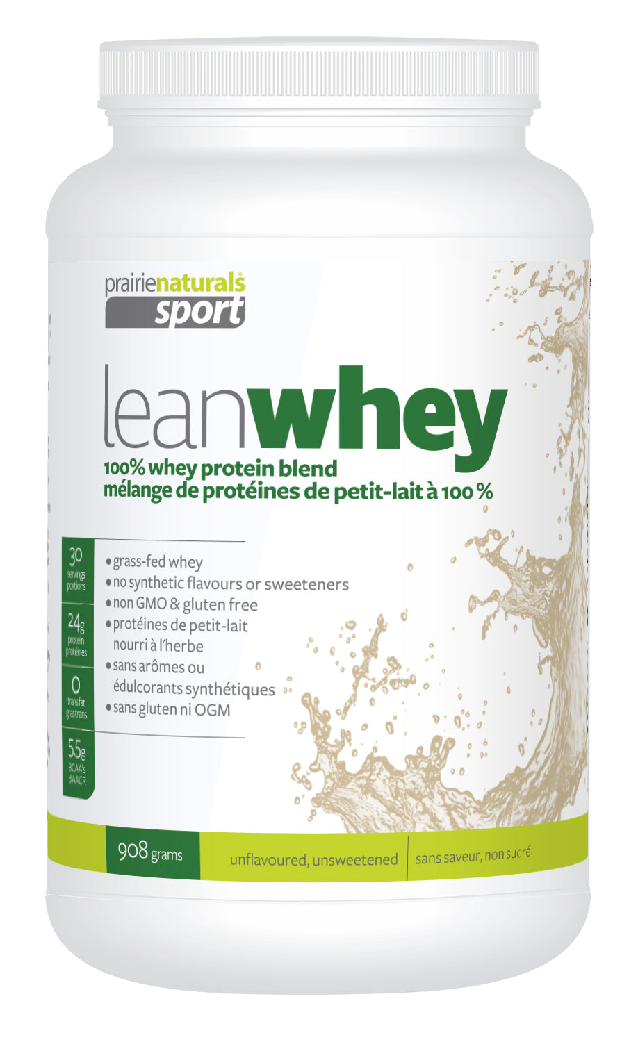 Natural 908g | Prairie Naturals Lean Whey Protein Powder Natural 908g