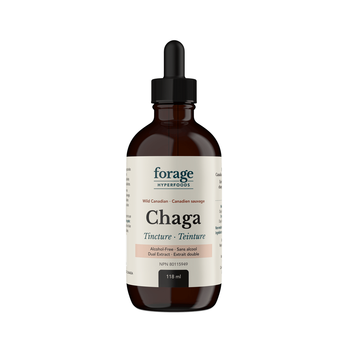 Forage Hyperfoods Chaga tincture Alcohol-Free 118ml