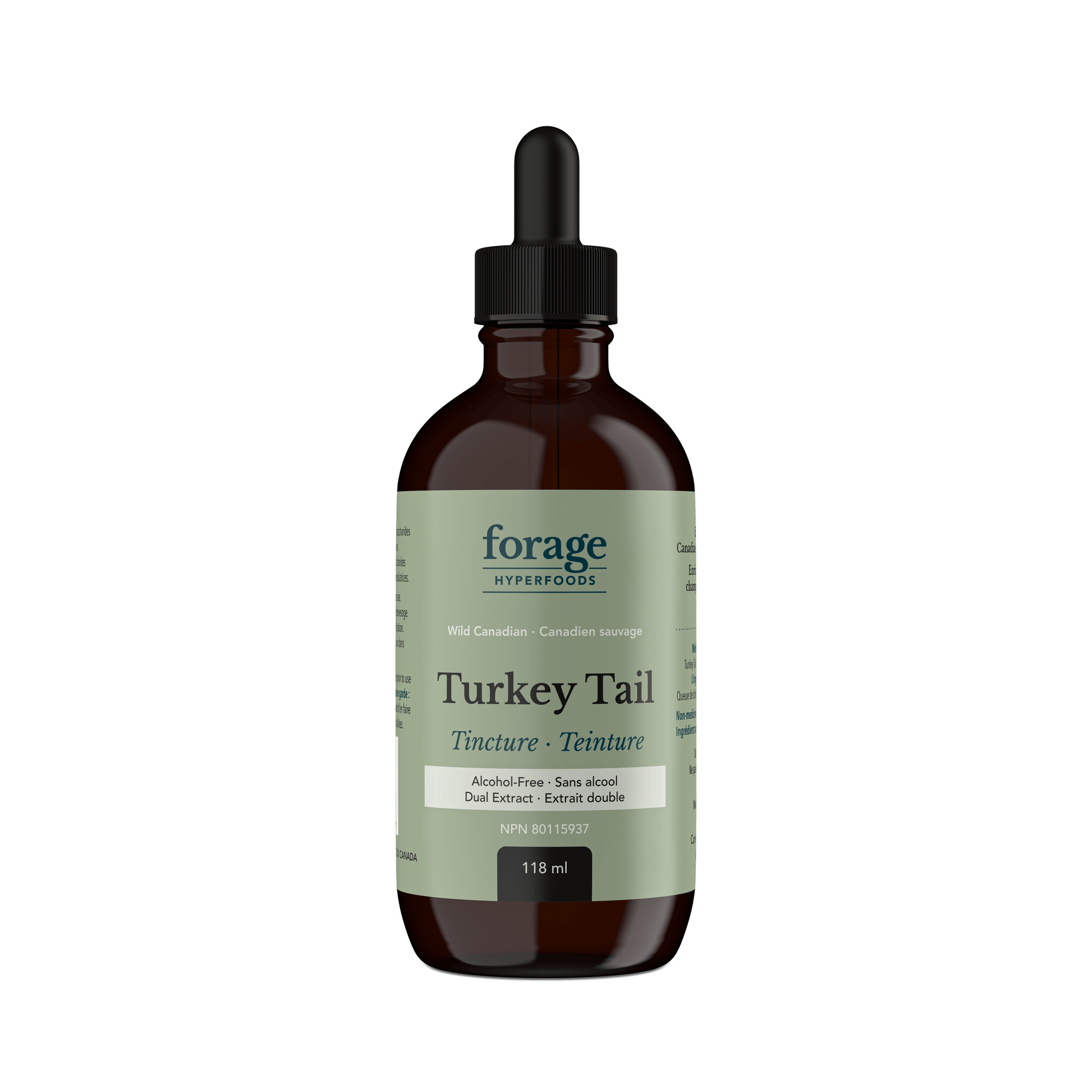 Forage Hyperfoods Turkey Tail tincture Alcohol-Free 118ml