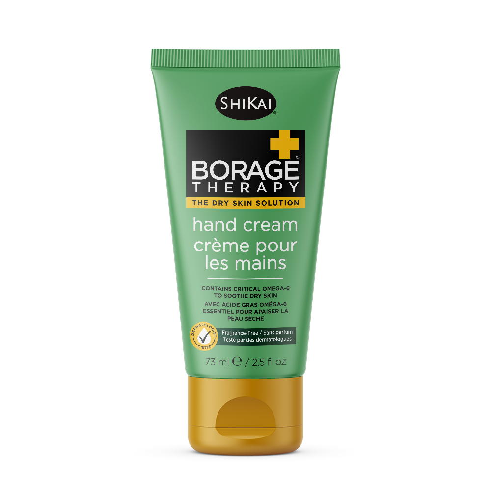 Shikai Borage Therapy Hand Cream for Dry Hands and Cuticles, Borage Oil with Aloe and Shea, Fragrance-Free, 73ml