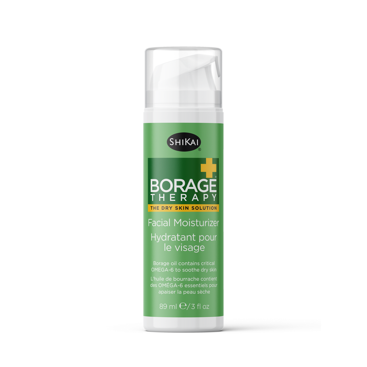 Shikai Borage Therapy Facial Moisturizer for Dry, Sensitive Skin, Borage, Avocado and Jojoba Oils, Fragrance-Free, 89ml