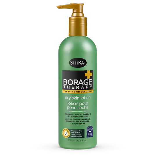 Shikai Borage Therapy Dry Skin Lotion, Borage Oil with Aloe, Shea and Vitamins C and E, Fragrance-Free, 238ml