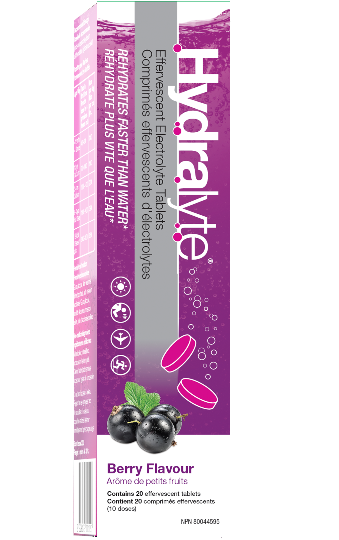 HydraLyte Effervescent Electrolyte Tablets Berry