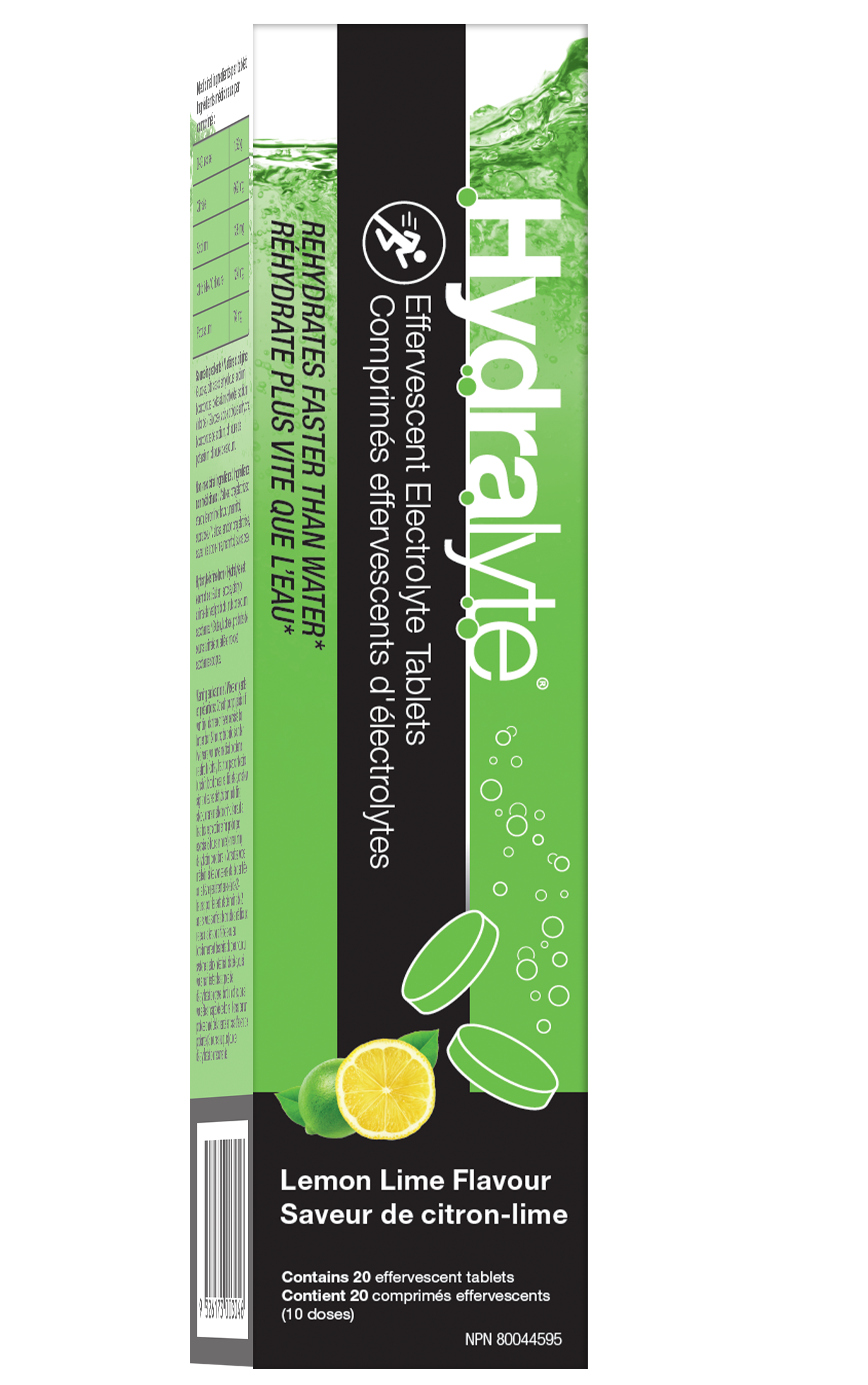 HydraLyte Sports Effervescent Electrolyte Tablets Lemon Lime
