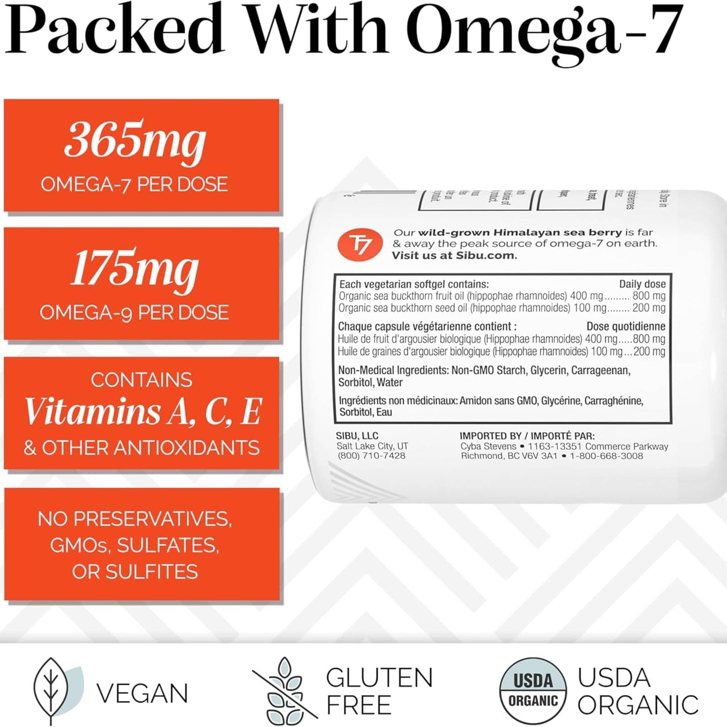 60 Softgels | Sea Berry Therapy SIBU Omega - 7 Support