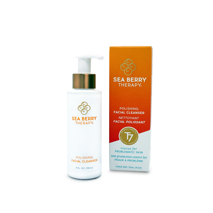 Sea Berry Therapy Polishing Facial Cleanser with Sea Buckthorn and Jojoba Beads, Gentle Exfoliating Face Wash, 113g