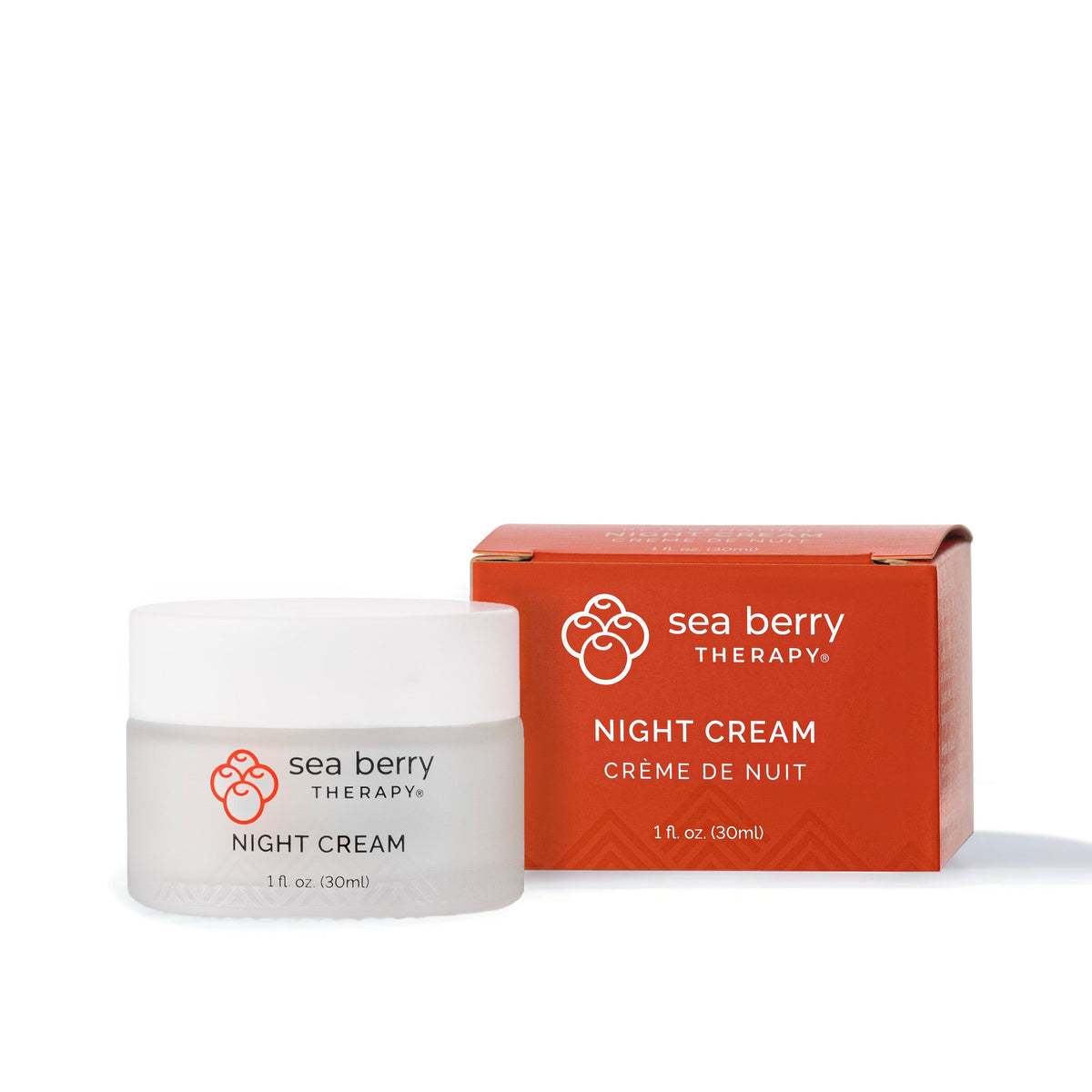 Sea Berry Therapy Replenishing Night Cream with Sea Buckthorn, Meadowfoam and Shea, Rich Overnight Face Moisturizer, 28g