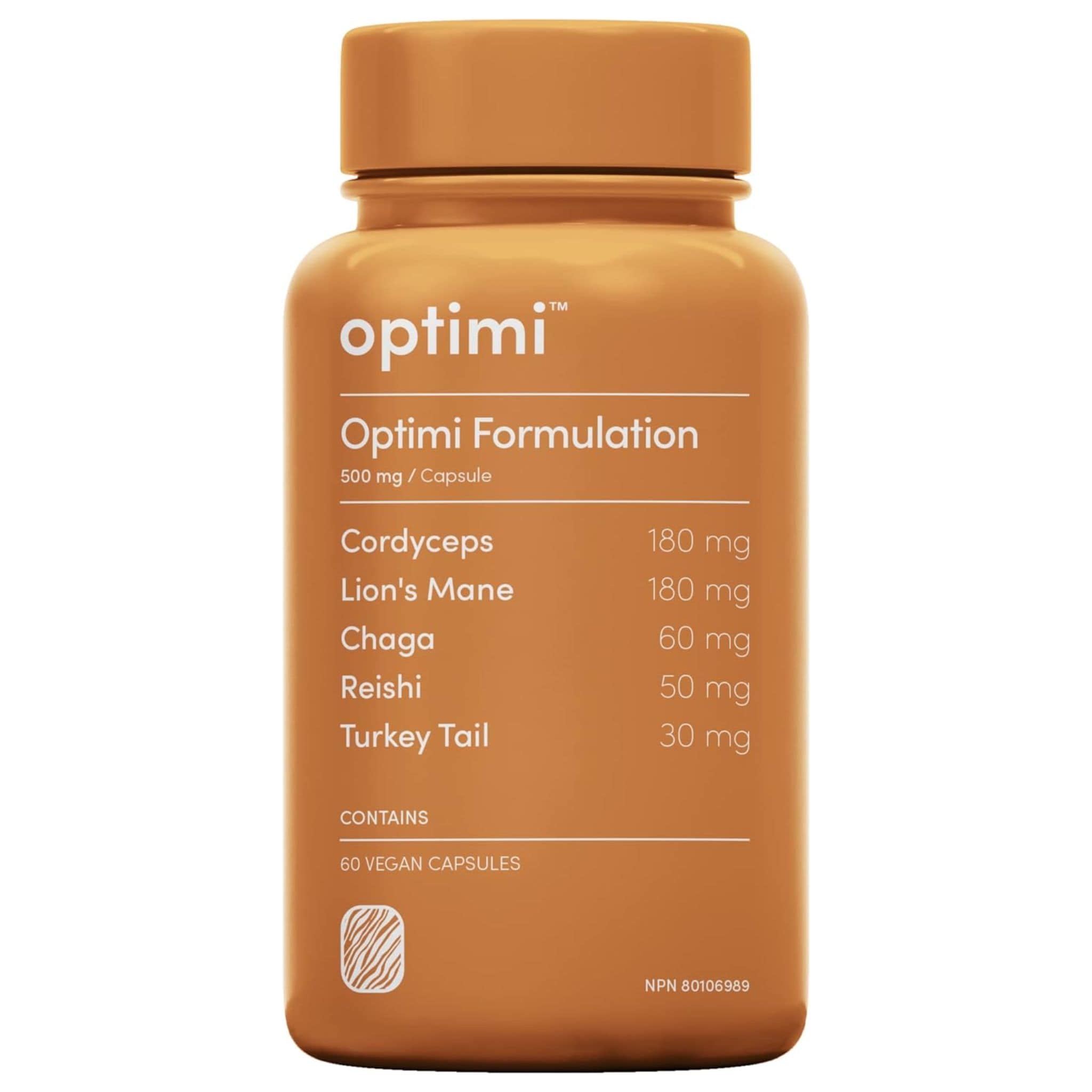 Optimi Note Optimi Formulation with Multi Mushrooms, 60 Vegetable Capsules