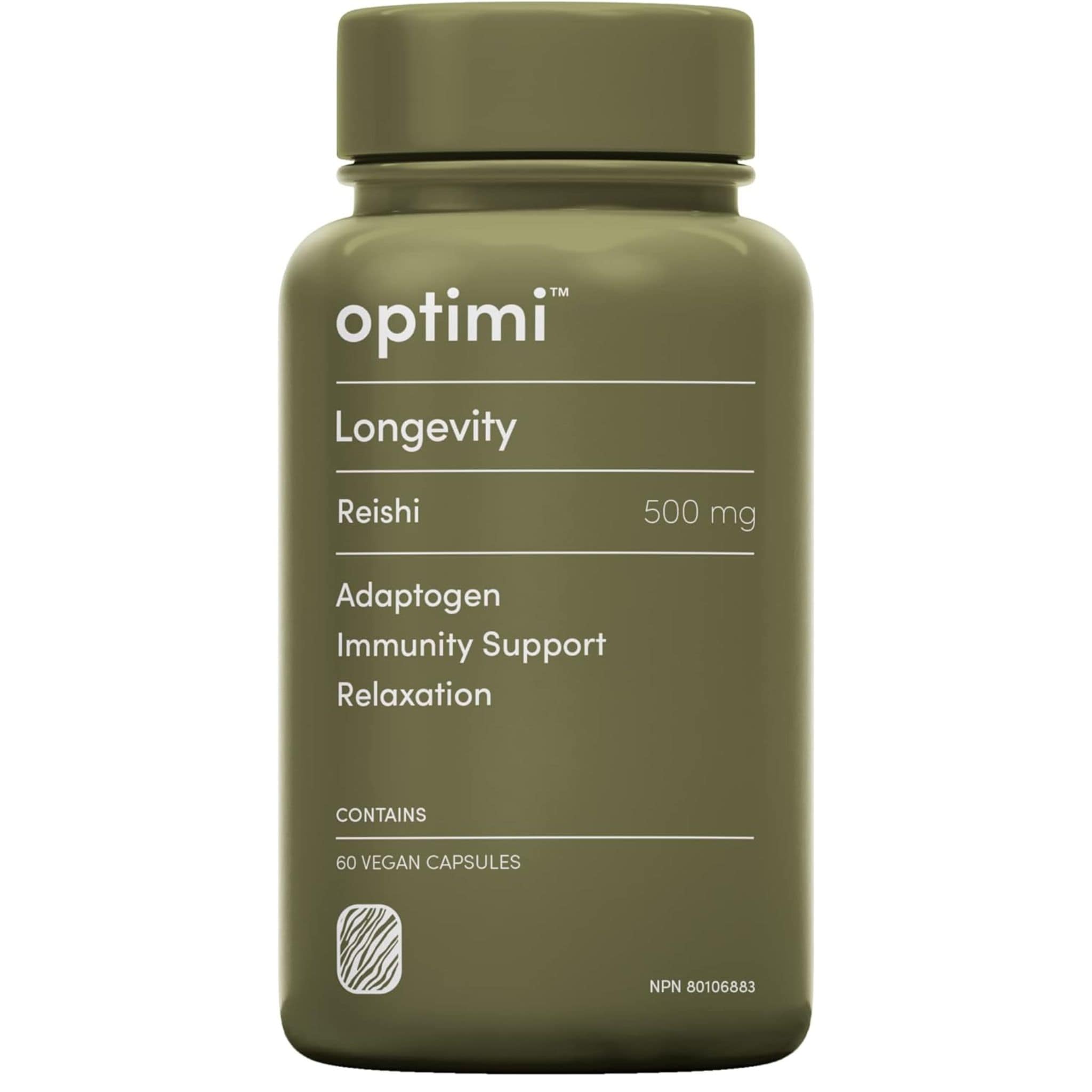 Optimi Note Optimi Longevity with Reishi 500mg, 60 Vegetable Capsules