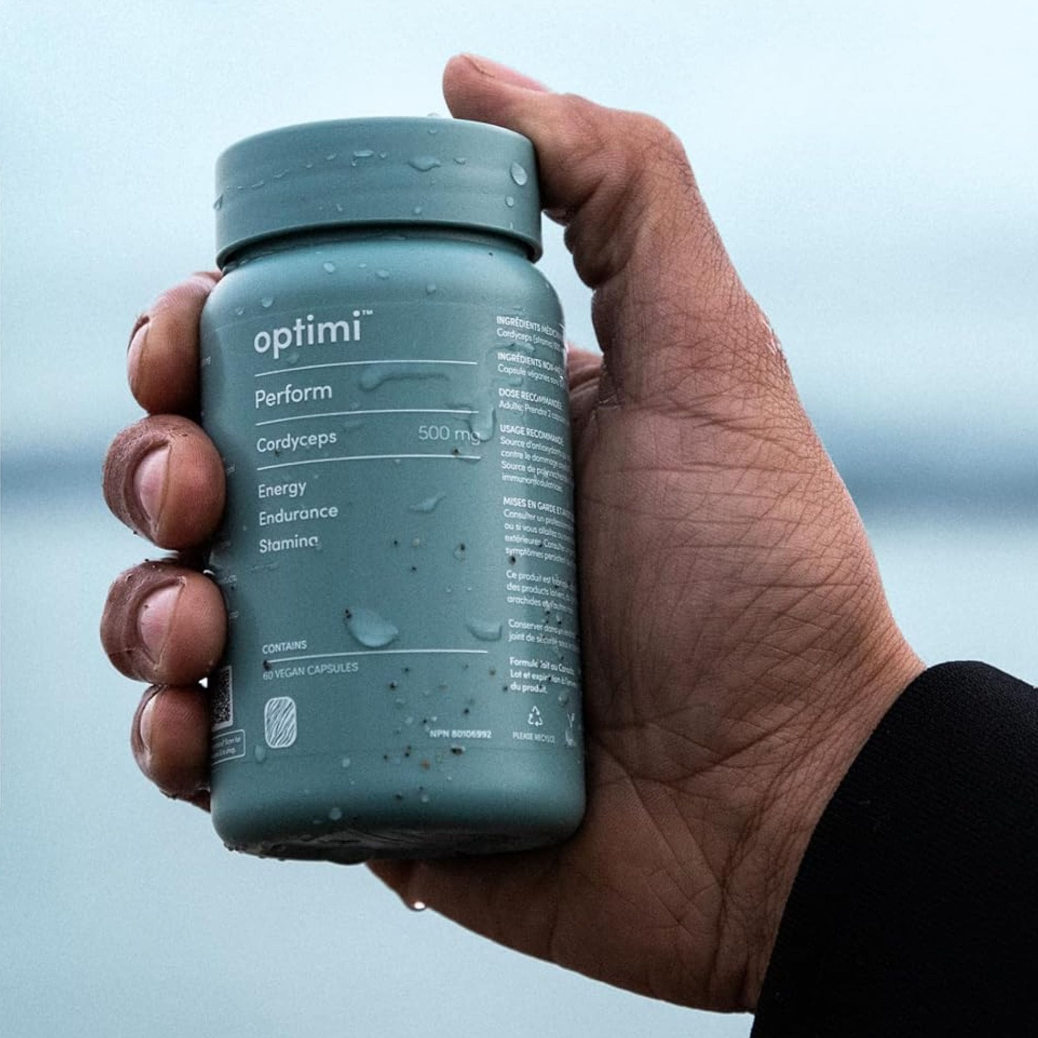Optimi Note Optimi Perform with Cordyceps 500mg, Energy, Endurance & Stamina, 60 V