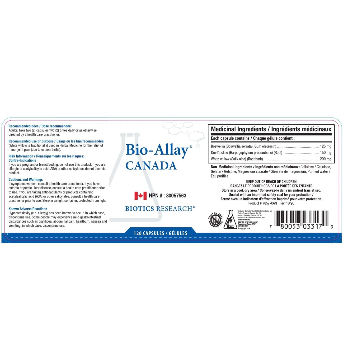 120 Capsules | Biotics Research Bio-Allay
