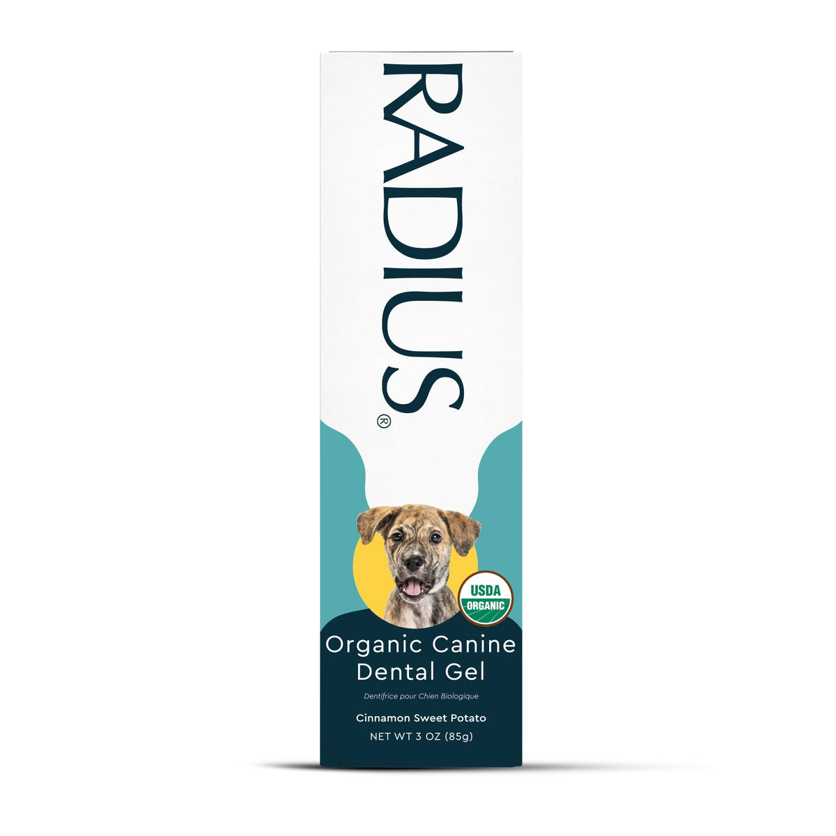 Radius Organic Canine Dental Gel Dog Toothpaste with Coconut Oil, Xylitol-Free, 85g Gel or Dental Kit with Brush and Case - Dental Gel, 85g