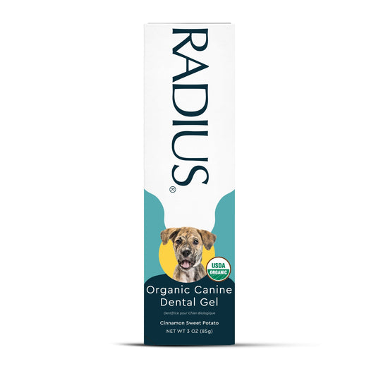 Radius Organic Canine Dental Gel Dog Toothpaste with Coconut Oil, Xylitol-Free, 85g Gel or Dental Kit with Brush and Case - Dental Gel, 85g