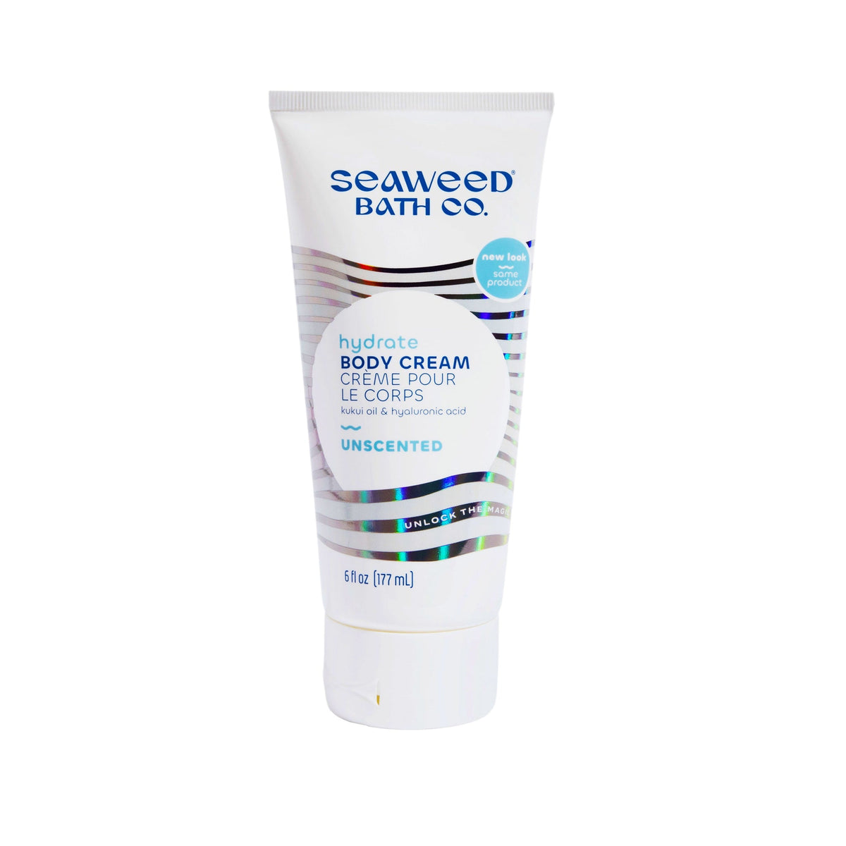 The Seaweed Bath Co. Body Cream with Bladderwrack Seaweed, Shea and Argan, Rich Moisturizing Cream for Dry Skin, Firming Rosemary Mint or Hydrate Scents - Hydrate Unscented