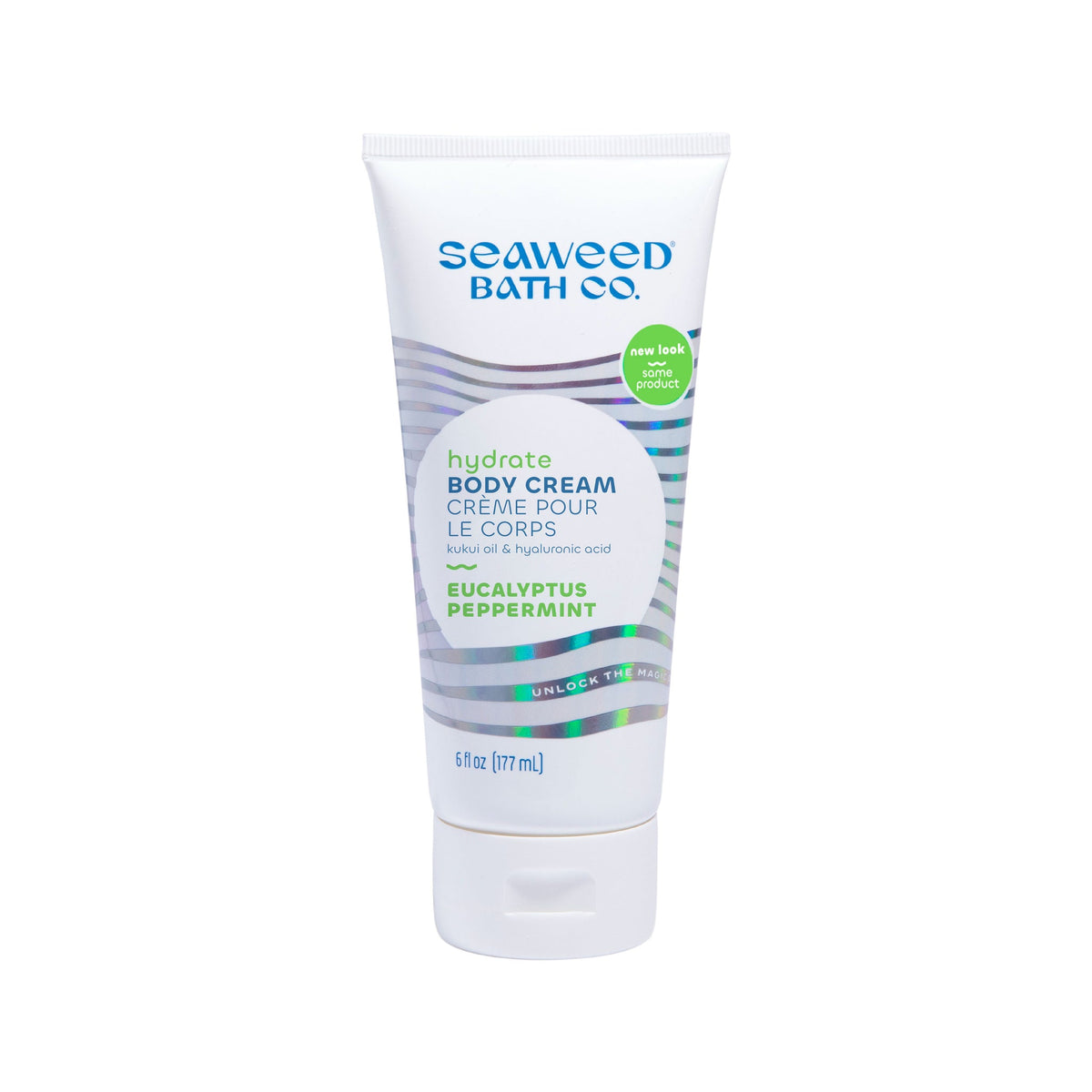 The Seaweed Bath Co. Body Cream with Bladderwrack Seaweed, Shea and Argan, Rich Moisturizing Cream for Dry Skin, Firming Rosemary Mint or Hydrate Scents - Hydrate Eucalyptus Peppermint