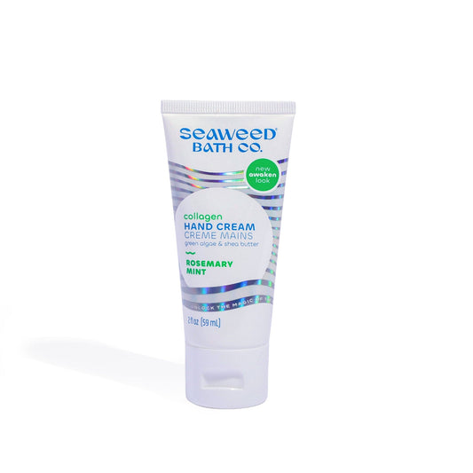 The Seaweed Bath Co. Hand Cream with Bladderwrack Seaweed, Collagen or Ultra-Hydrating Hand Rescue Formula for Dry Hands and Cuticles, 59ml - Collagen