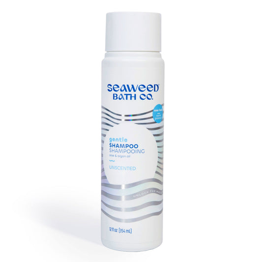 The Seaweed Bath Co. Shampoo with Bladderwrack Seaweed and Aloe, Gentle, Balance, Smooth, Volumize, Heat Care or Gloss Formulas, 354ml - Gentle Unscented
