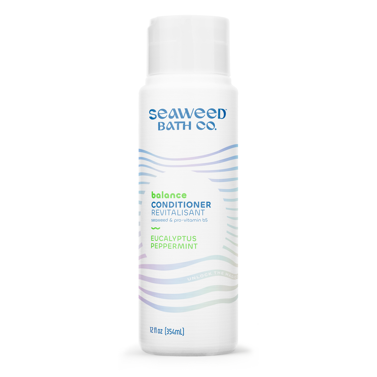 The Seaweed Bath Co. Conditioner with Bladderwrack Seaweed, Gentle, Balance, Smooth, Volumize, Heat Care or Gloss Formulas, 354ml - Balance Eucalyptus Mint