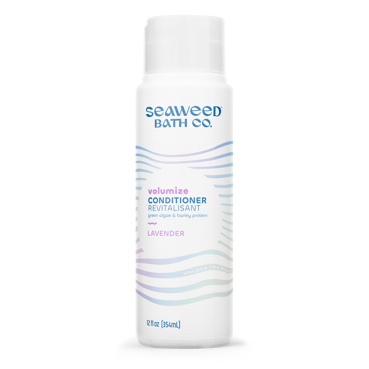 The Seaweed Bath Co. Conditioner with Bladderwrack Seaweed, Gentle, Balance, Smooth, Volumize, Heat Care or Gloss Formulas, 354ml - Volumize Lavender