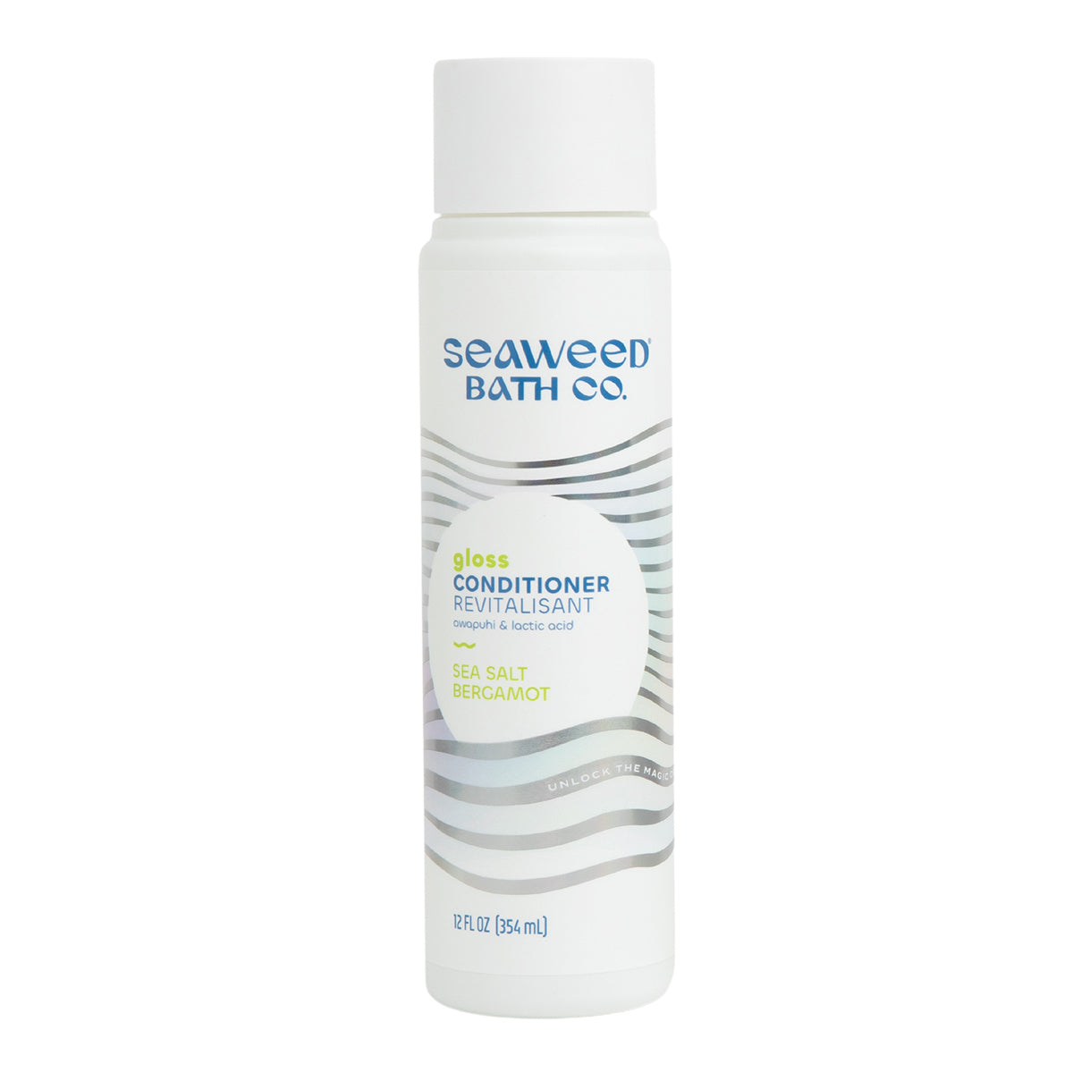 The Seaweed Bath Co. Conditioner with Bladderwrack Seaweed, Gentle, Balance, Smooth, Volumize, Heat Care or Gloss Formulas, 354ml - Gloss Sea Salt Bergamot