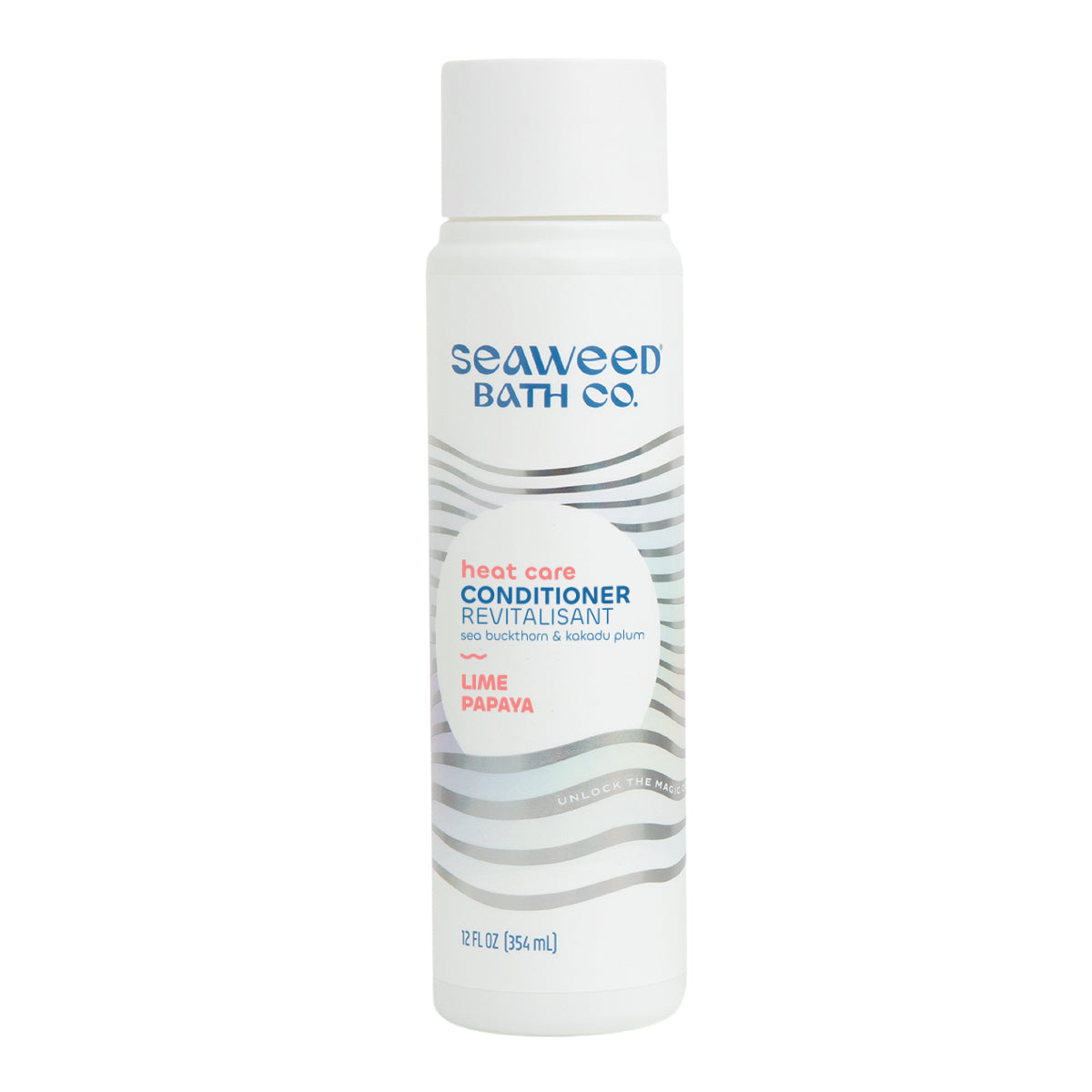 The Seaweed Bath Co. Conditioner with Bladderwrack Seaweed, Gentle, Balance, Smooth, Volumize, Heat Care or Gloss Formulas, 354ml - Heat Care Lime Papaya