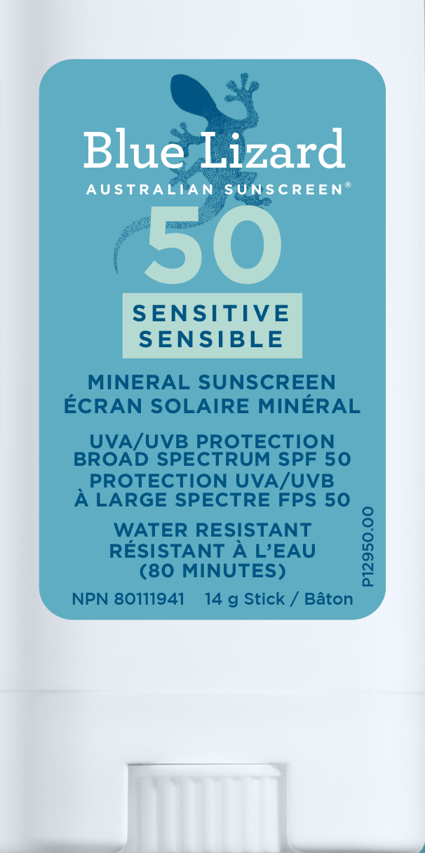 Blue Lizard Sensitive Mineral Sunscreen Stick SPF 50+