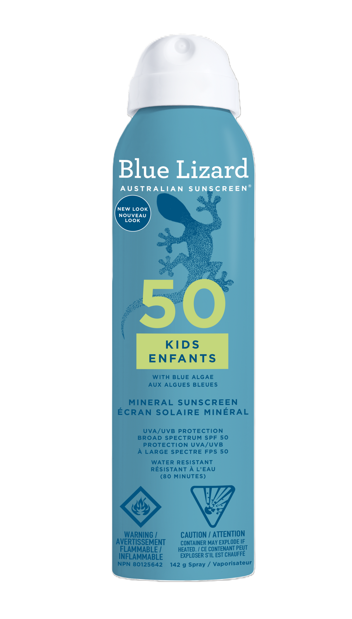 Blue Lizard Kids Mineral Sunscreen Spray SPF 50 with Blue Algae