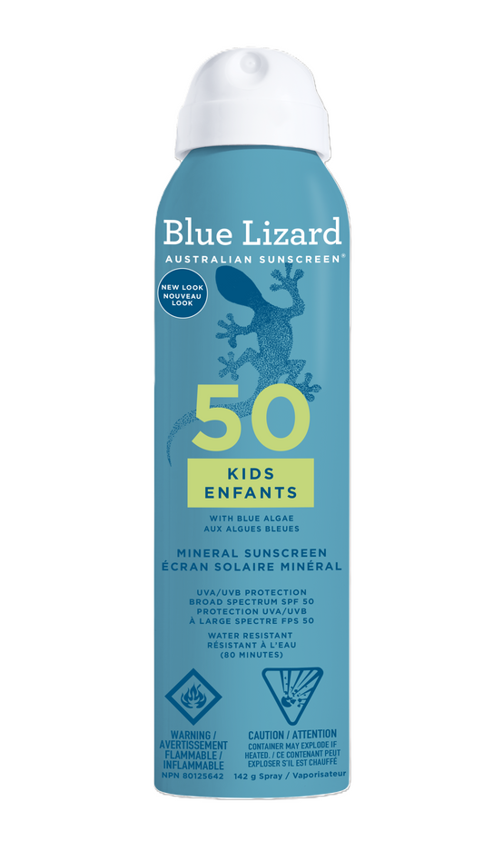 Blue Lizard Kids Mineral Sunscreen Spray SPF 50 with Blue Algae