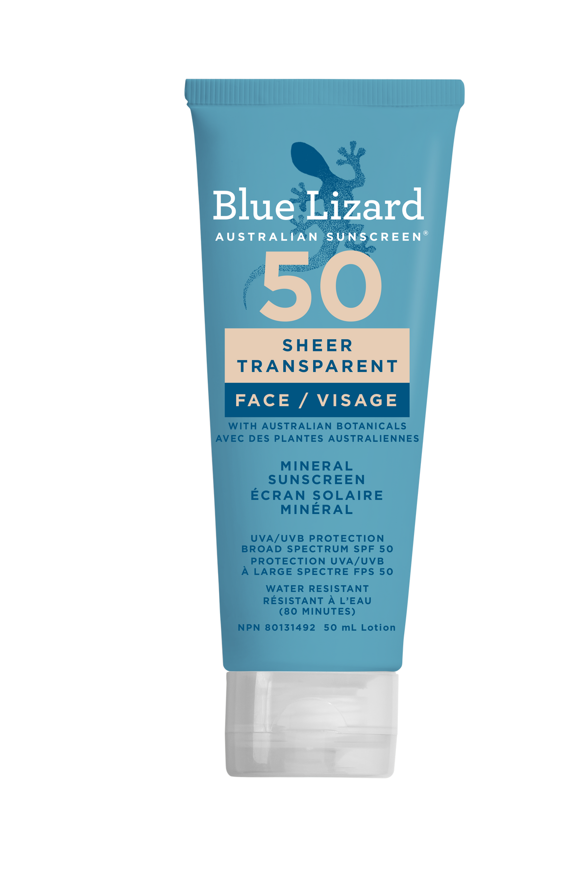 Blue Lizard Sheer Face Mineral Sunscreen Lotion SPF 50