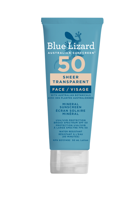 Blue Lizard Sheer Face Mineral Sunscreen Lotion SPF 50
