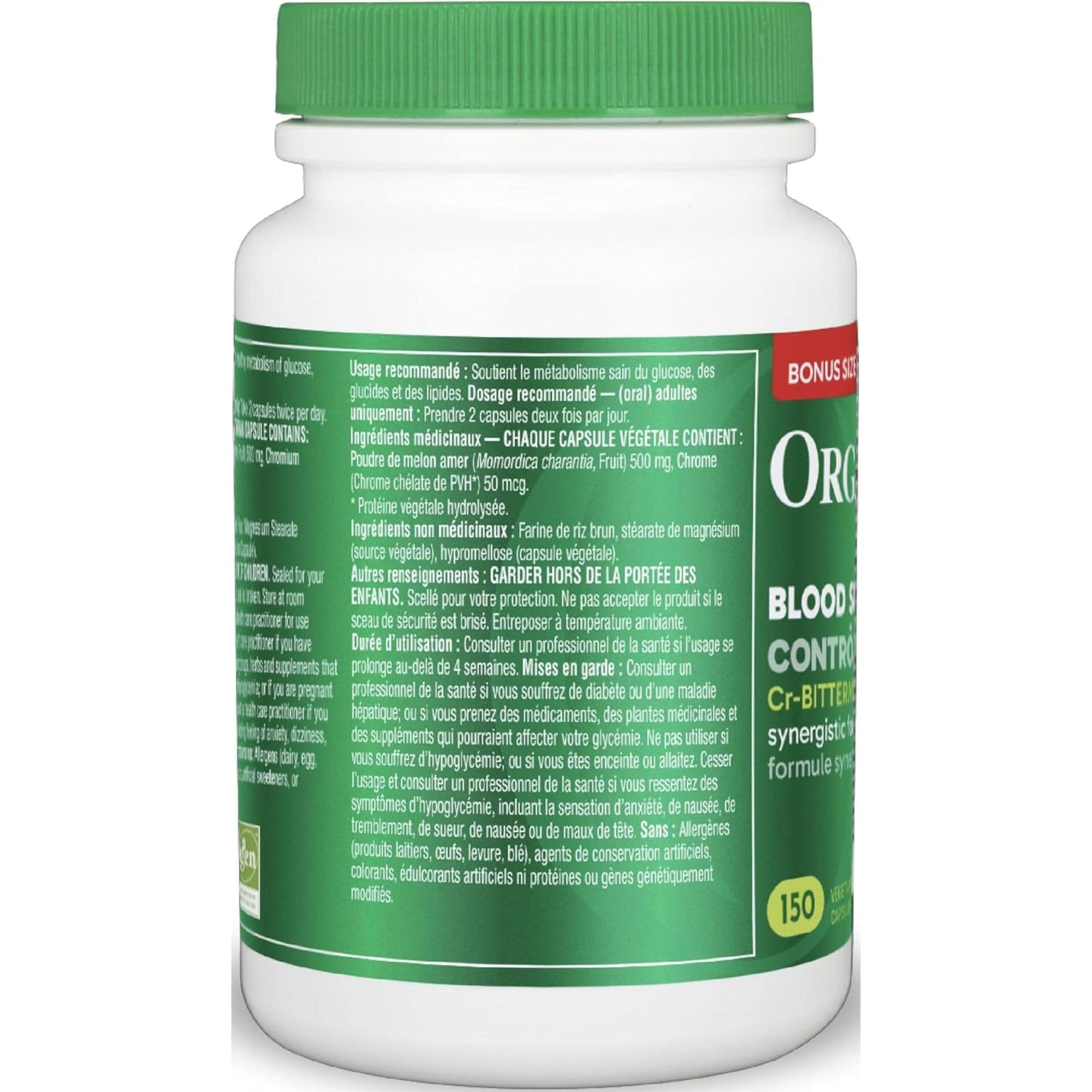 150 Vegetarian Capsules | Organika Blood Sugar Control
