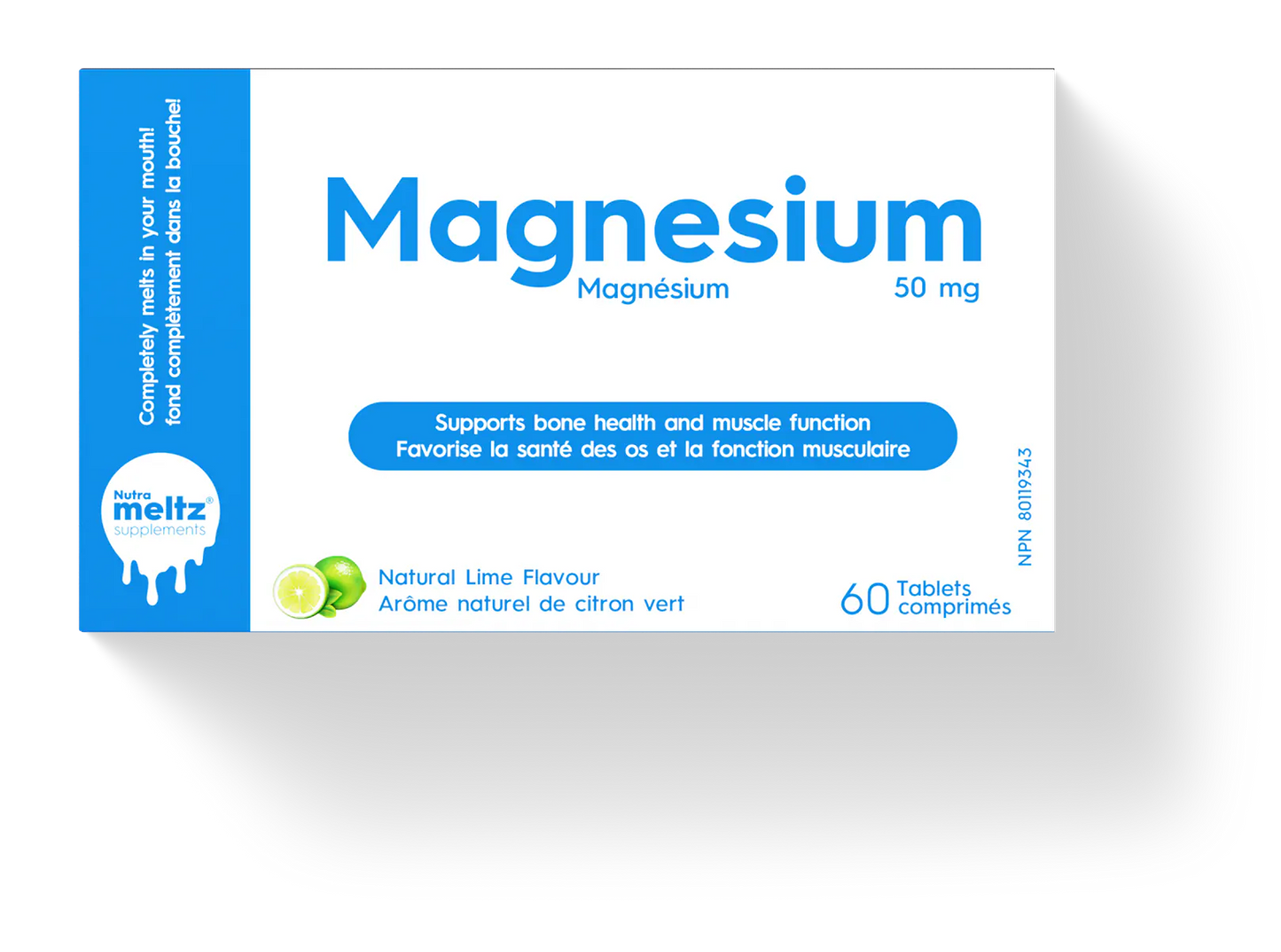 60 Tablets | Nutrameltz Magnesium 50mg 60 Tablets