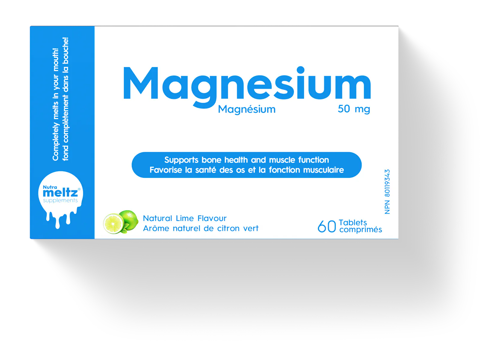 60 Tablets | Nutrameltz Magnesium 50mg 60 Tablets