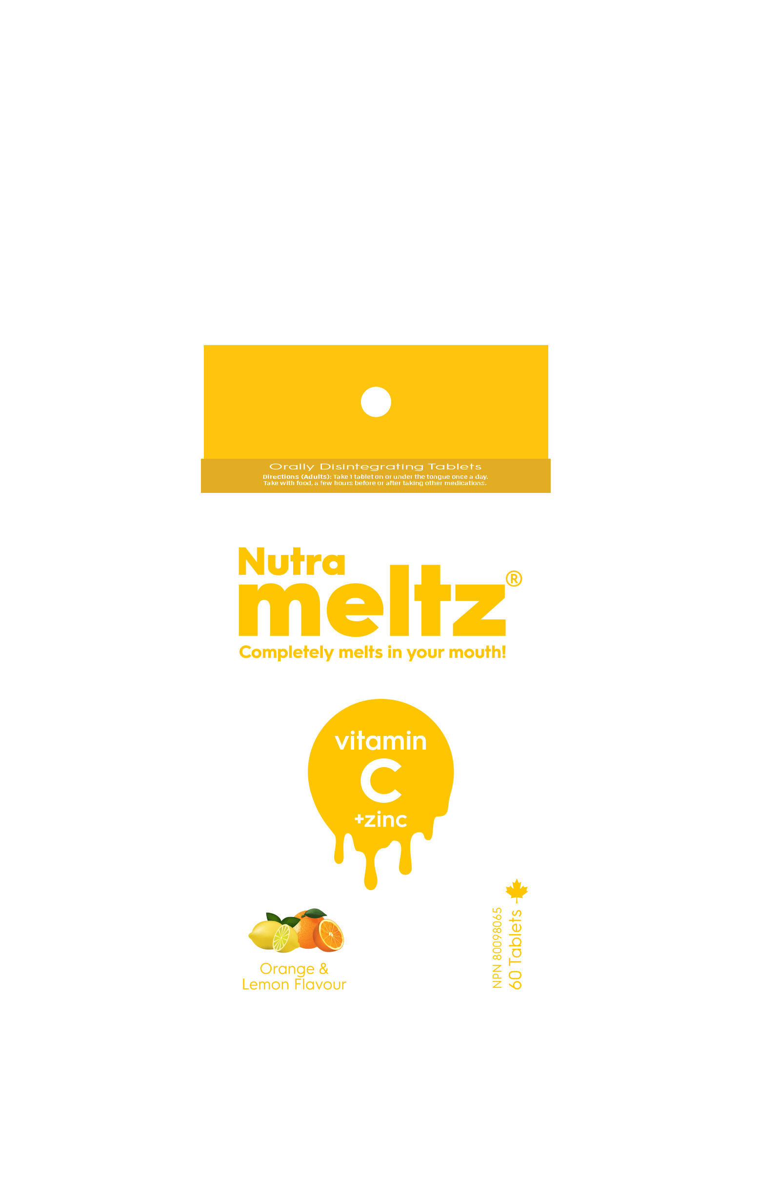 60 Tablets | Nutrameltz Vitamin C + Zinc 60 Tablets