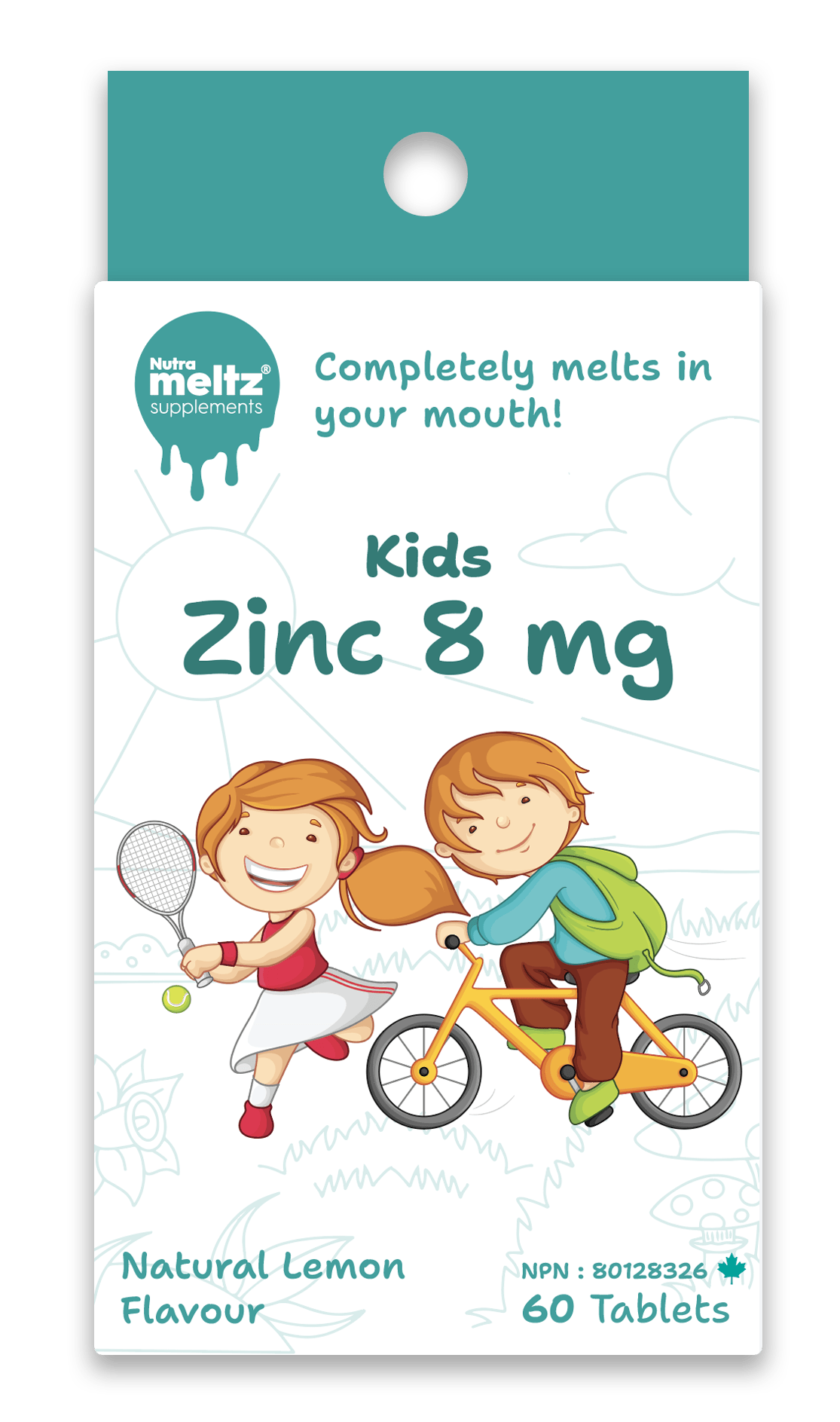60 Tablets | Nutrameltz KIDS Zinc 8mg 60 Tablets