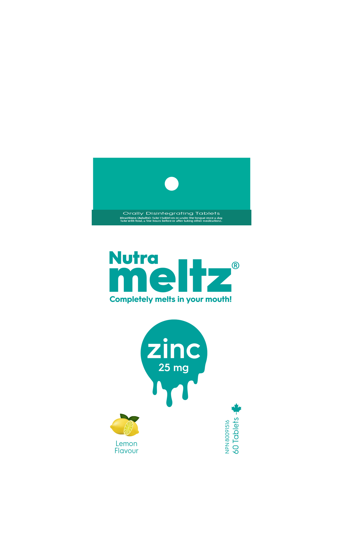 60 Tablets | Nutrameltz Zinc 25mg 60 Tablets