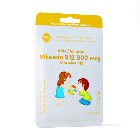 Case of 12 x 15 Tablets | Nutrameltz KIDS Vitamin B12 800mcg Case of 12 x 15 Tablets
