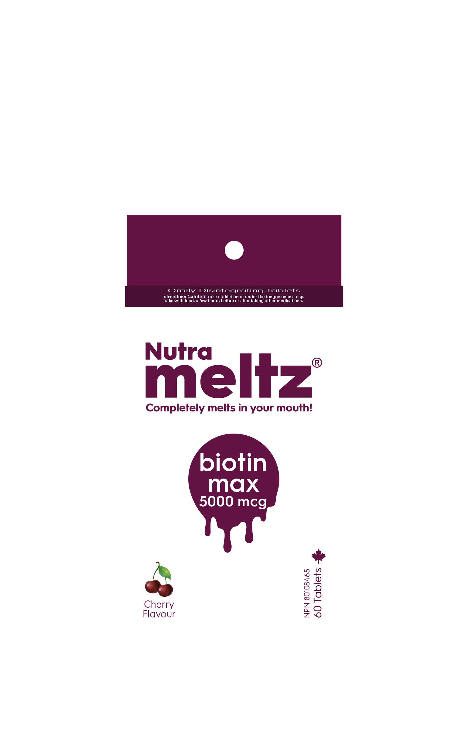 60 Tablets | Nutrameltz Biotin Max 5000mcg 60 Tablets