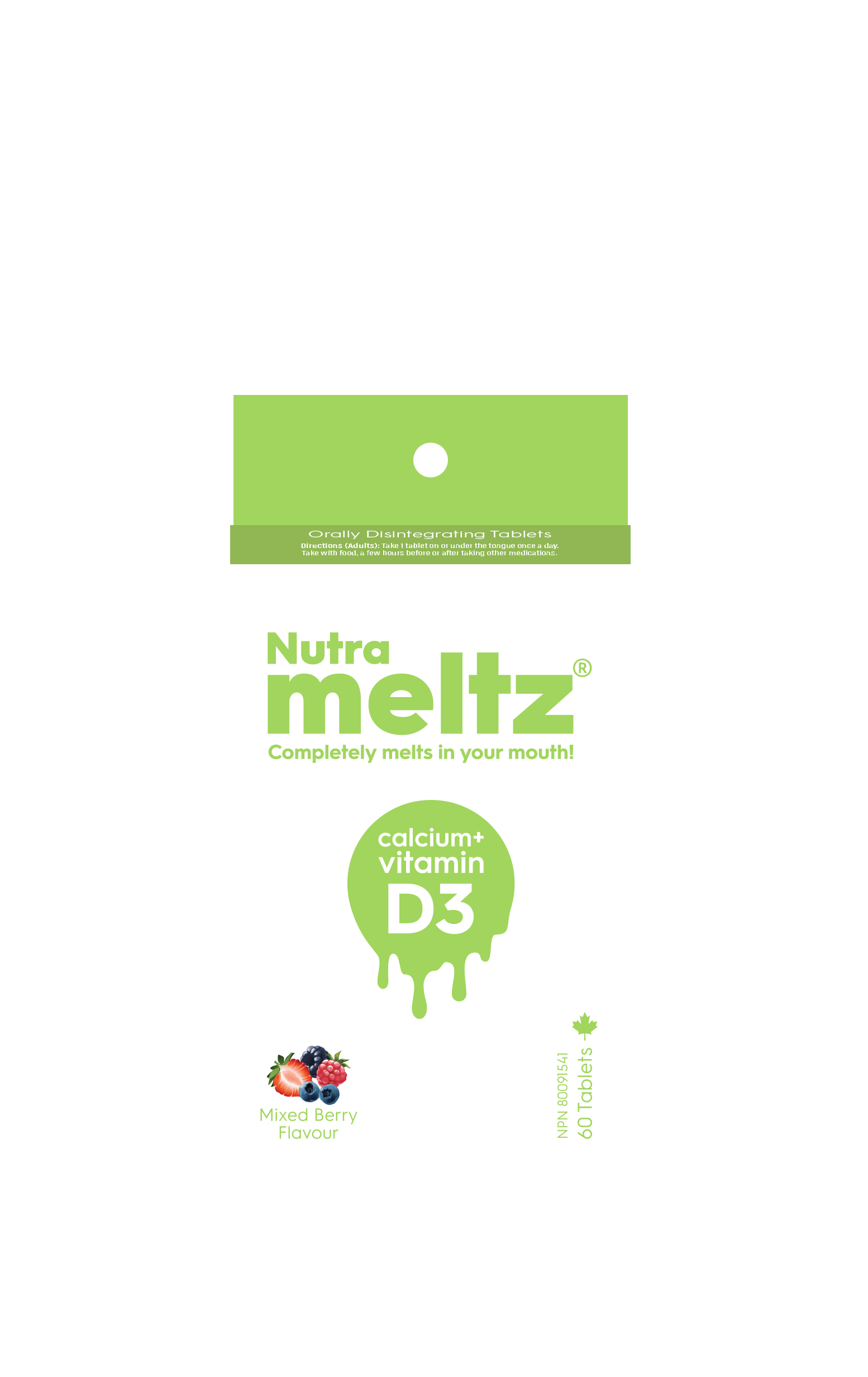 60 Tablets | Nutrameltz Calcium + Vitamin D3 60 Tablets