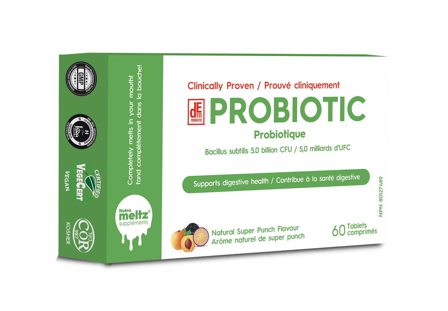 60 Tablets | Nutrameltz DE111 Probiotic 60 Tablets
