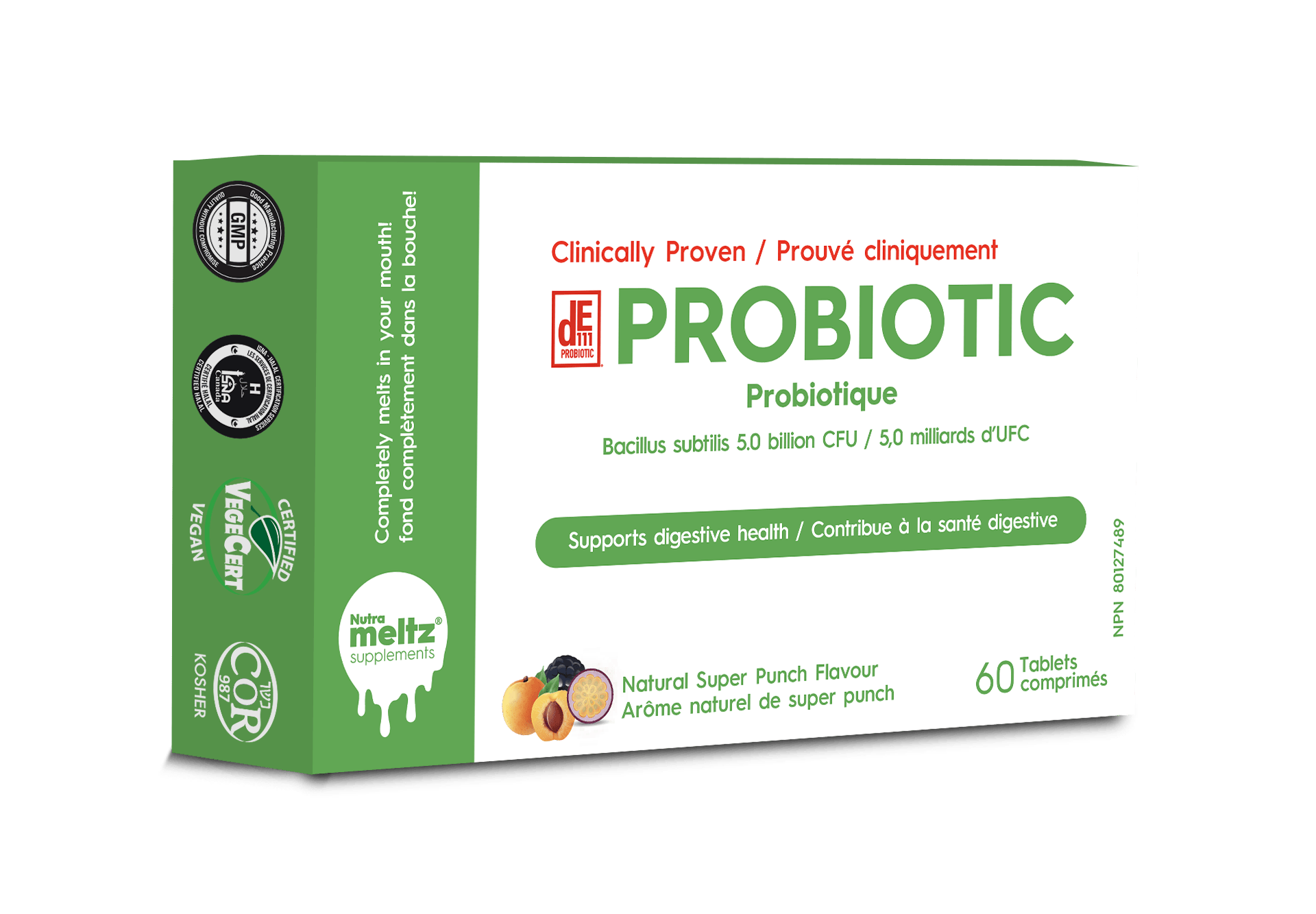 60 Tablets | Nutrameltz DE111 Probiotic 60 Tablets