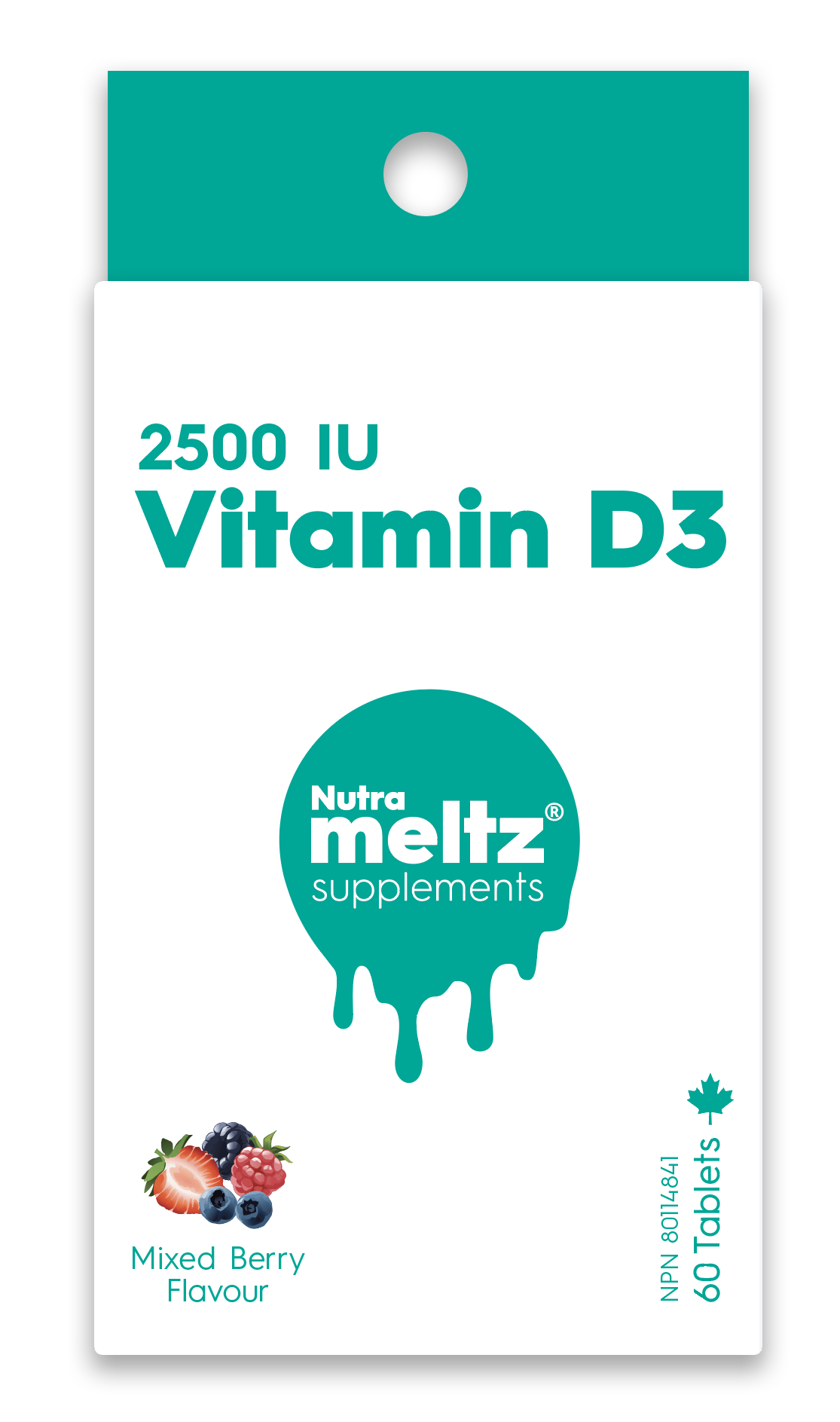 60 Tablets | Nutrameltz Vitamin D3 2500 IU 60 Tablets