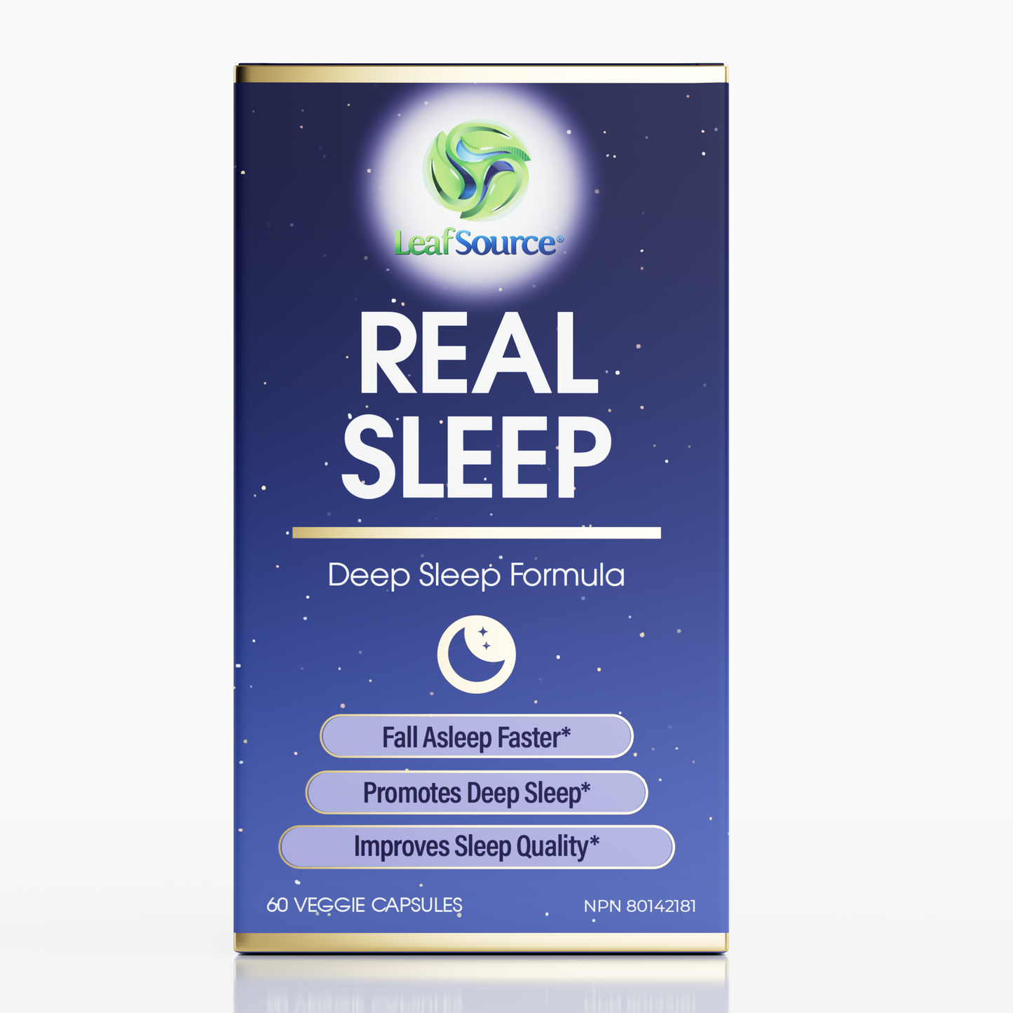 60 Vegetable Capsules | LeafSource Real Sleep 60 Vegetable Capsules bottle