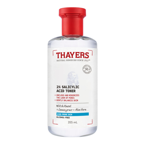 Thayers 2% Salicylic Acid Toner with Witch Hazel, Tea Tree and Aloe Vera, Pore-Clarifying Facial Toner for Oily Skin, 355ml