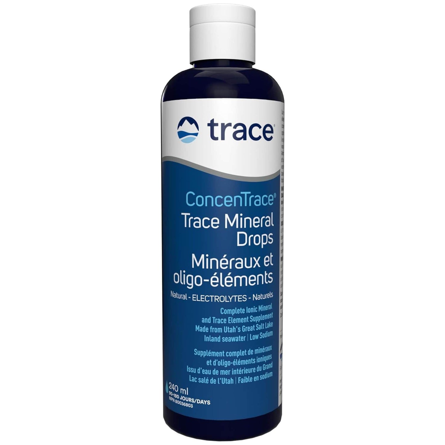 240ml Unflavoured | Trace Minerals Concentrace Drop bottle