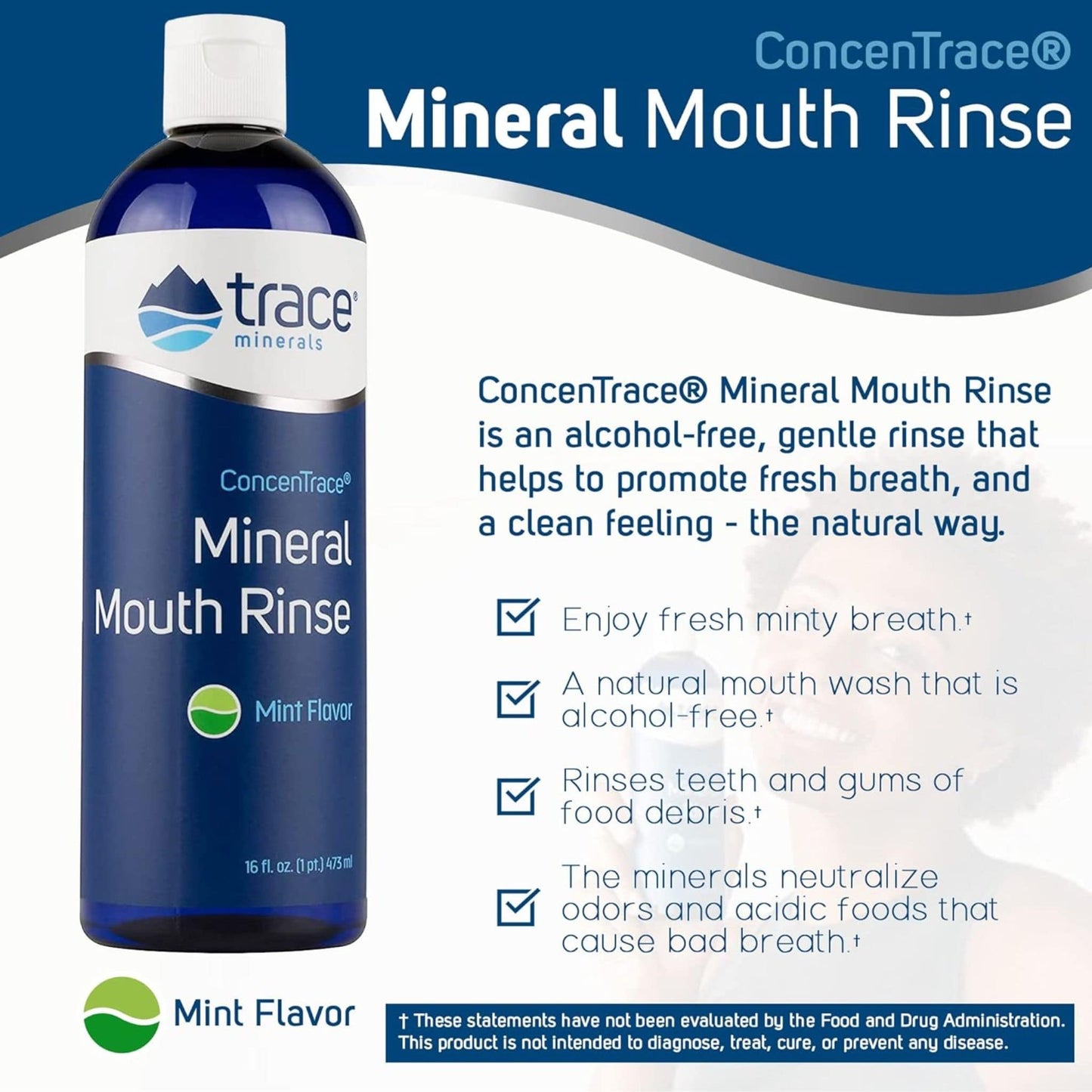 473ml | Trace Minerals ConcenTrace Mineral Mouth Rinse