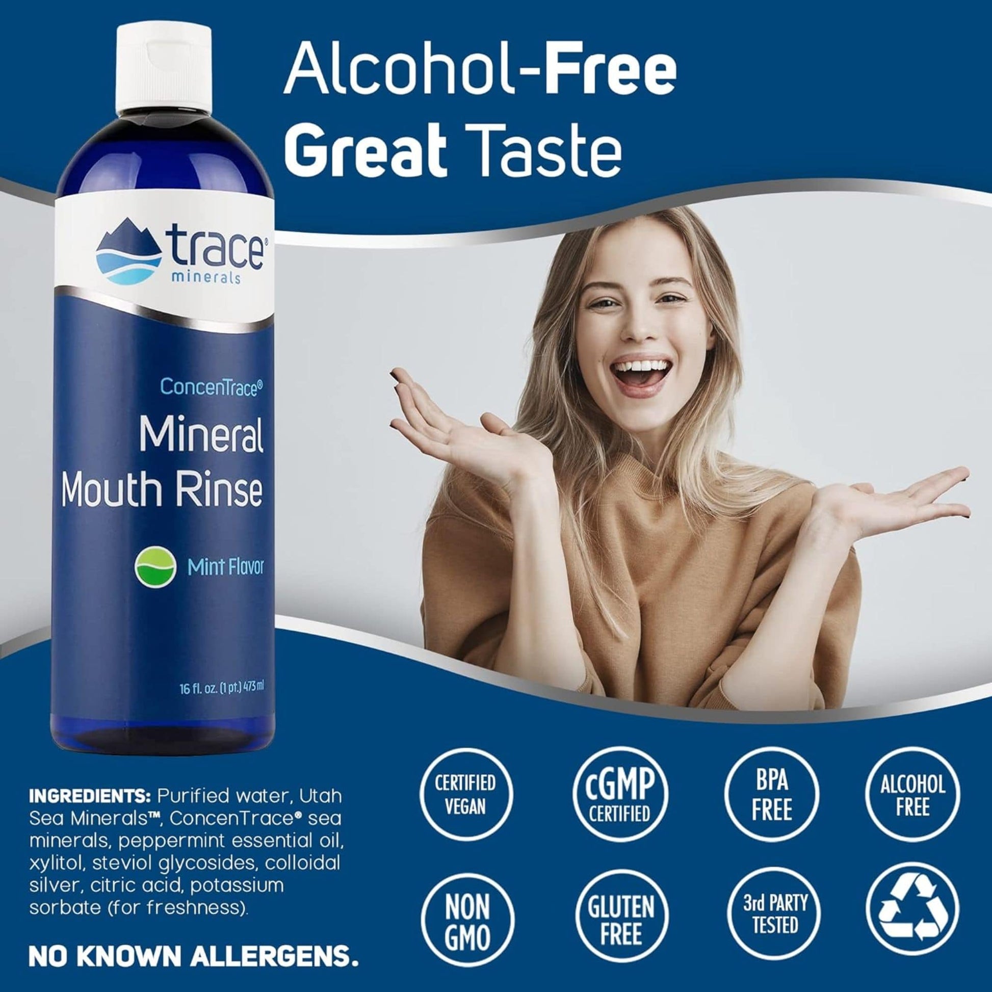 473ml | Trace Minerals ConcenTrace Mineral Mouth Rinse