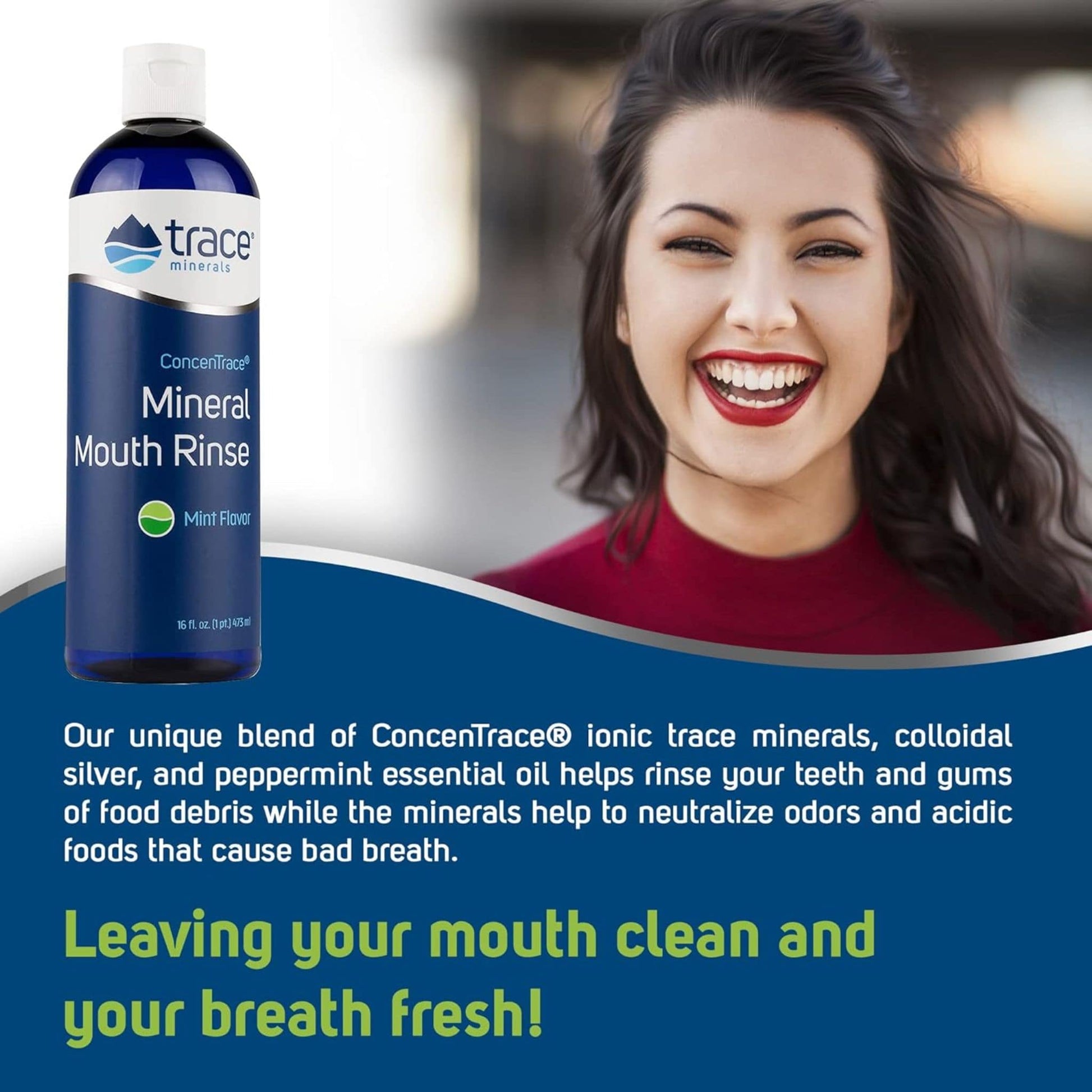 473ml | Trace Minerals ConcenTrace Mineral Mouth Rinse