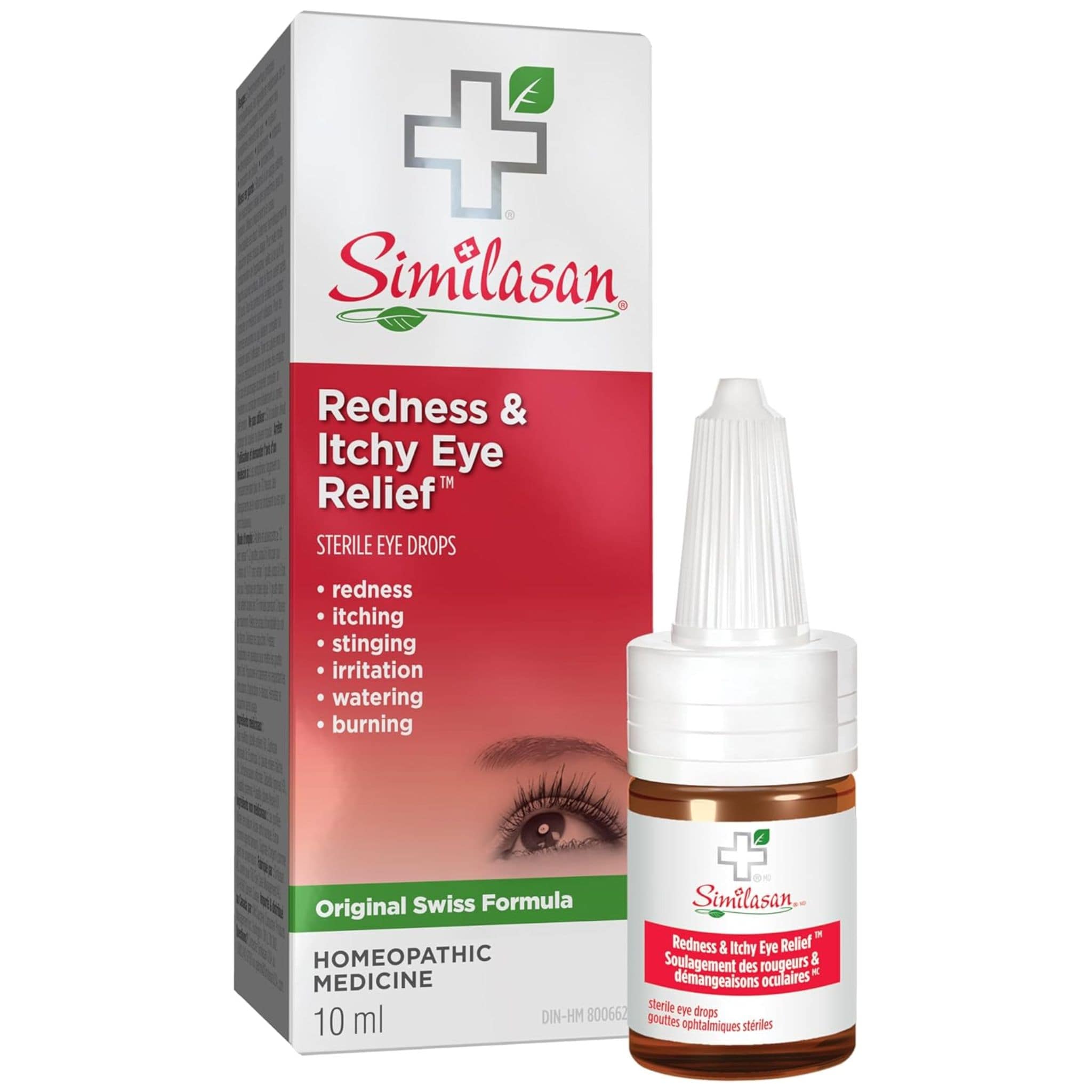 Similasan Redness and Itchy Eye Relief Drops, Homeopathic Formula, 10ml