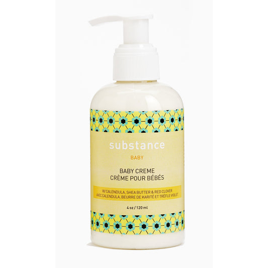 Substance Baby Creme, Daily Moisturizer for Baby's Skin with Shea Butter, Calendula and Red Clover, 120ml